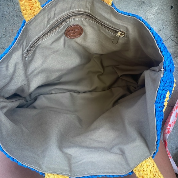 Rodeo Bar Style Rustic Raffia Aztec Tote - Picture 4 of 6